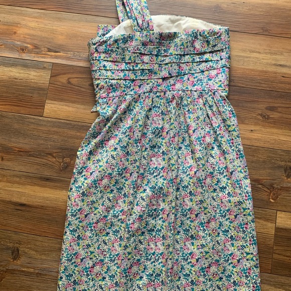 J.CREW One-Shoulder Dress Liberty Claire-Aude Floral Sz 0 Island Multi - Picture 10 of 11